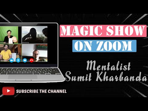 Virtual online show on Zoom with illusionist