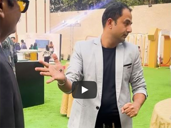 Street magician in Hotel celebrating Magical evening 